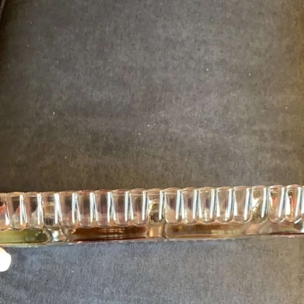 Fruit sectional glass serving tray